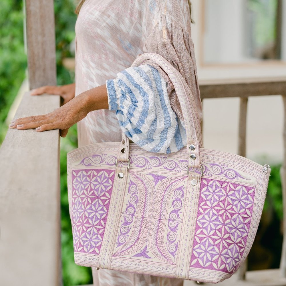 Art made with love by our Sumatran Artisans -  Harum Tote Bag